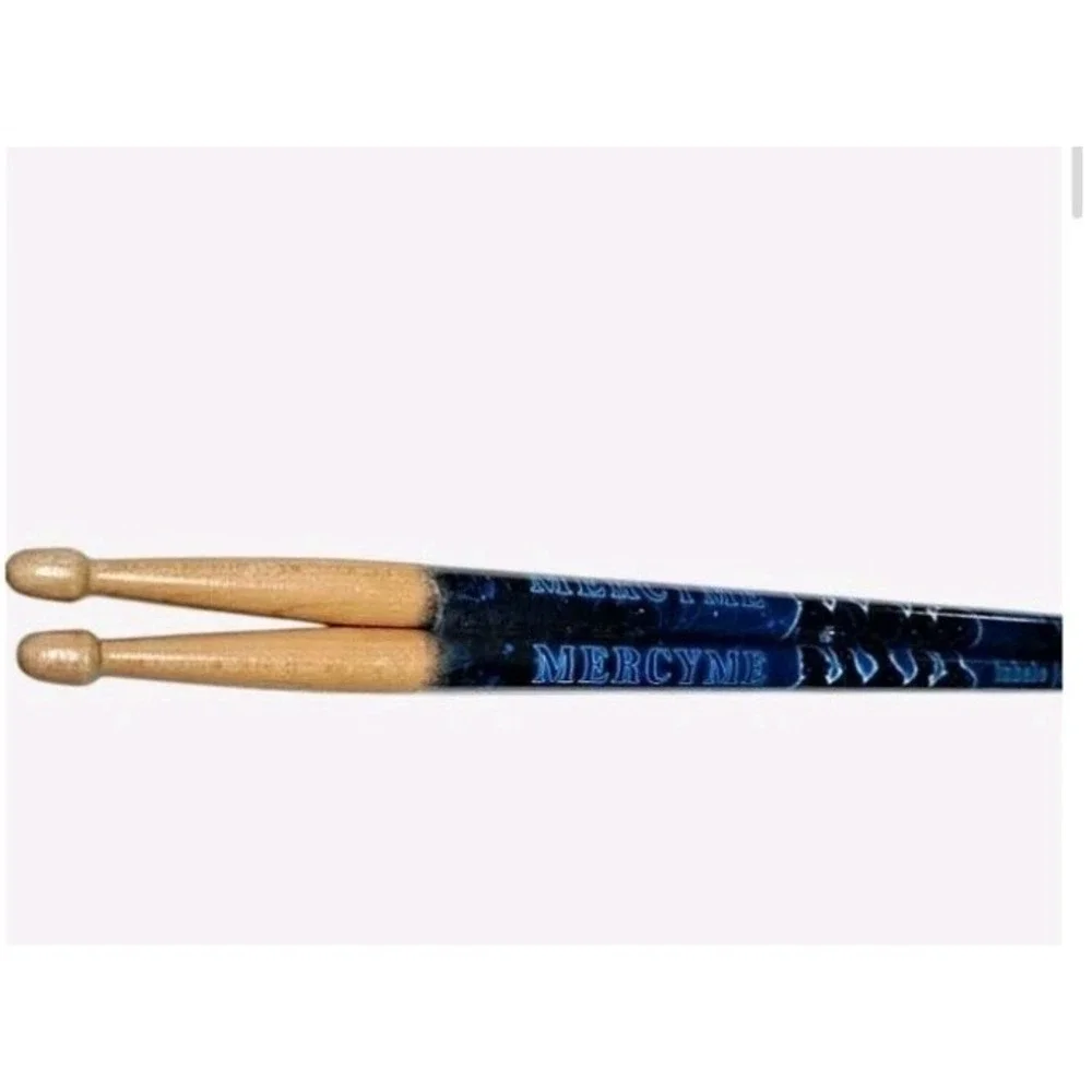Blue Mercy Me Galaxy‎ Designed Wooden Drumsticks